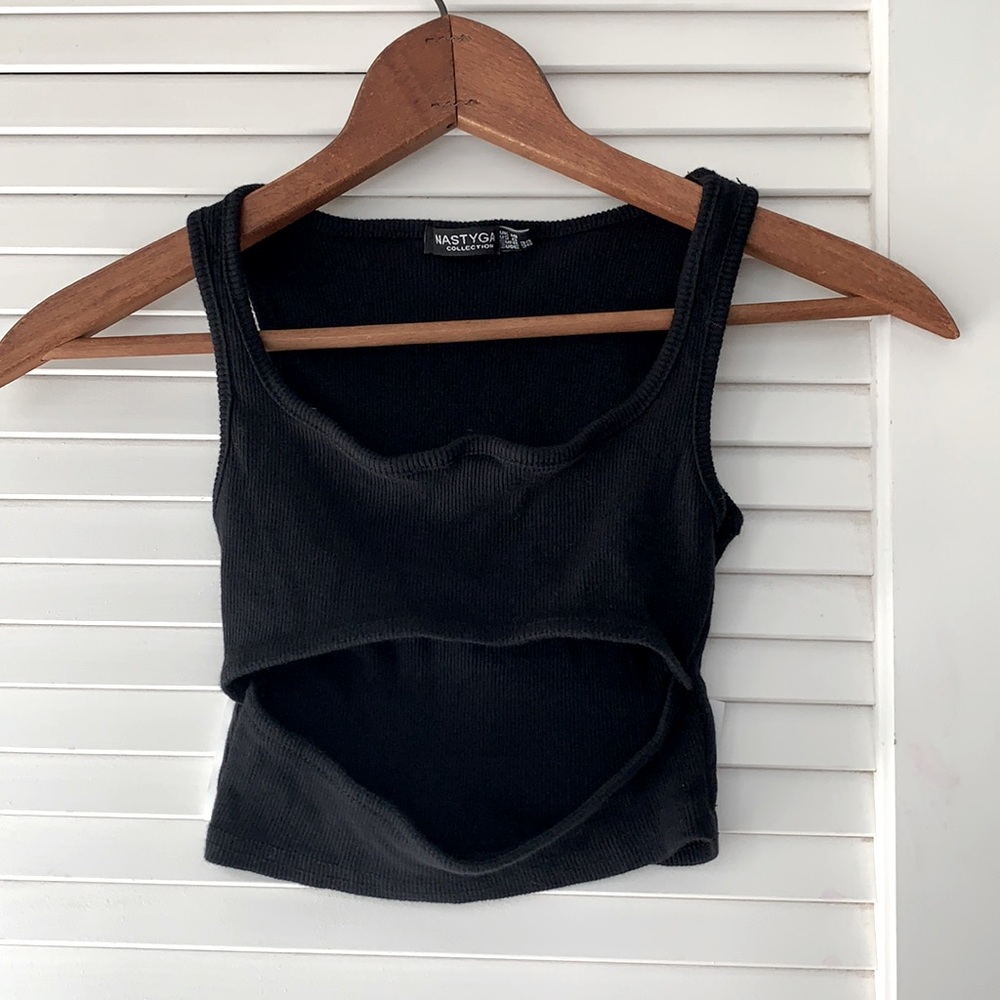 NASTYGAL Underboob Cutout Crop Top